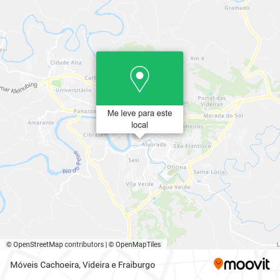 Móveis Cachoeira mapa