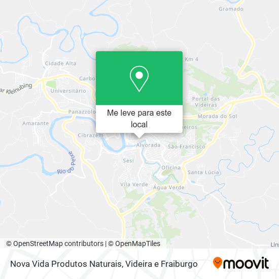 Nova Vida Produtos Naturais mapa