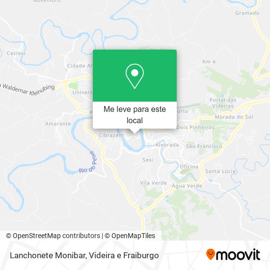 Lanchonete Monibar mapa