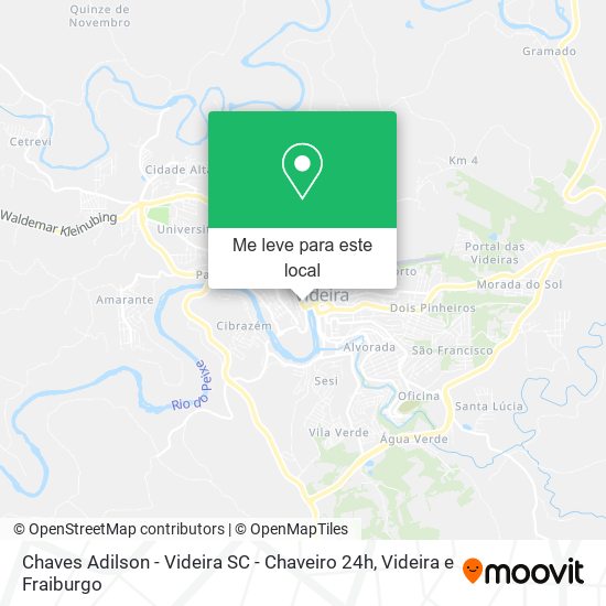 Chaves Adilson - Videira SC - Chaveiro 24h mapa