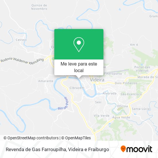 Revenda de Gas Farroupilha mapa