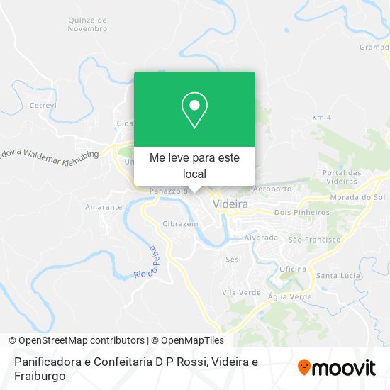 Panificadora e Confeitaria D P Rossi mapa