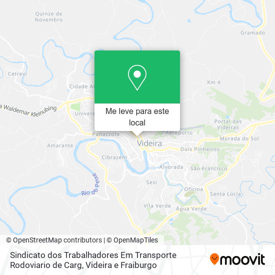 Sindicato dos Trabalhadores Em Transporte Rodoviario de Carg mapa