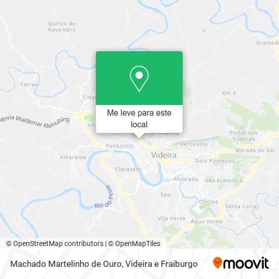 Machado Martelinho de Ouro mapa