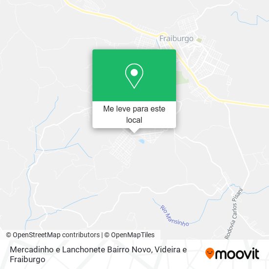 Mercadinho e Lanchonete Bairro Novo mapa