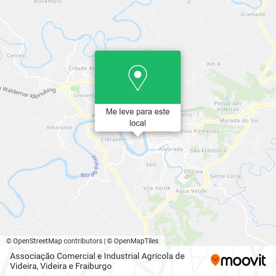 Associação Comercial e Industrial Agrícola de Videira mapa