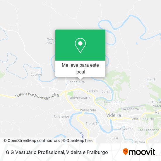 G G Vestuário Profissional mapa
