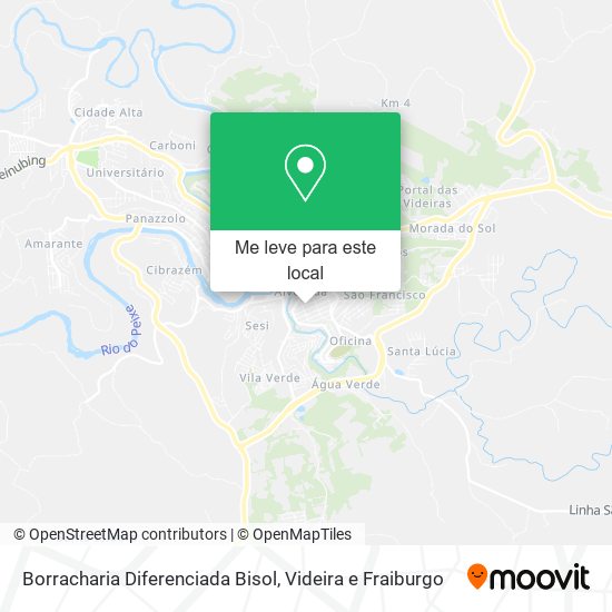 Borracharia Diferenciada Bisol mapa