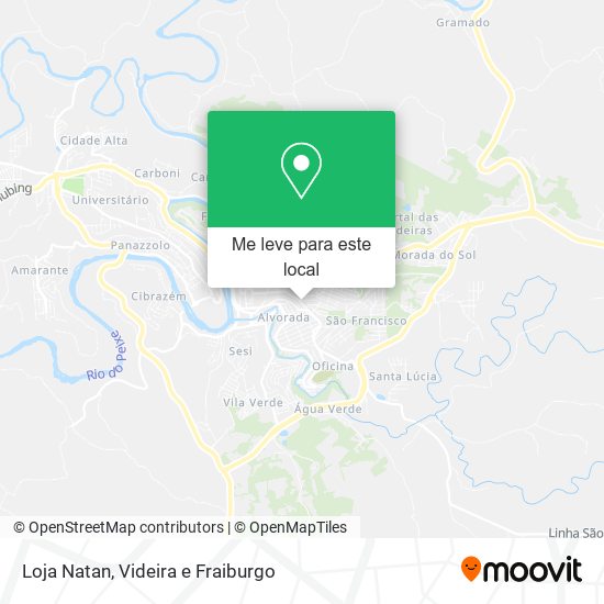 Loja Natan mapa