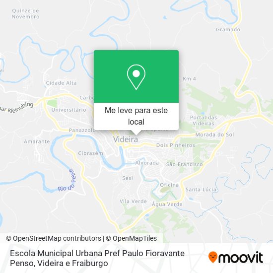Escola Municipal Urbana Pref Paulo Fioravante Penso mapa