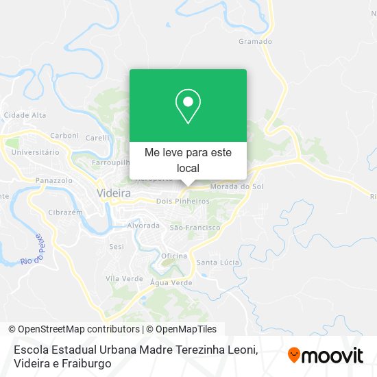 Escola Estadual Urbana Madre Terezinha Leoni mapa