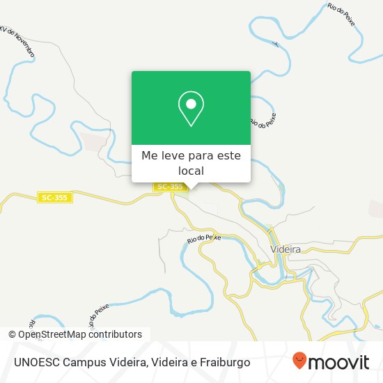 UNOESC Campus Videira mapa