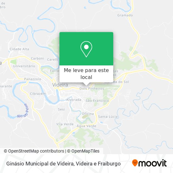 Ginásio Municipal de Videira mapa