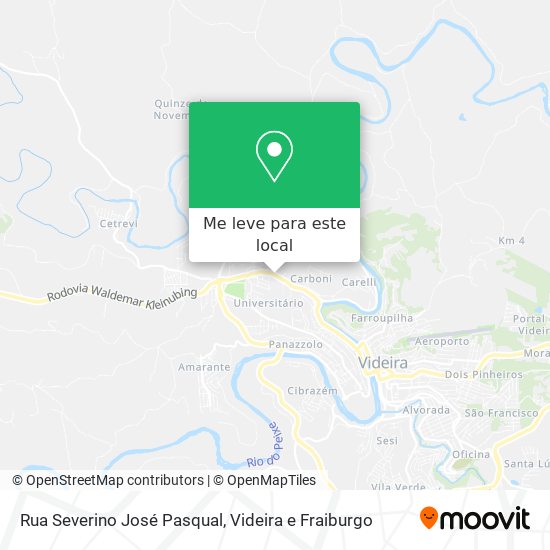 Rua Severino José Pasqual mapa