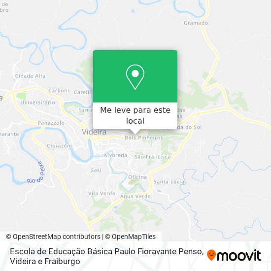 Escola de Educação Básica Paulo Fioravante Penso mapa