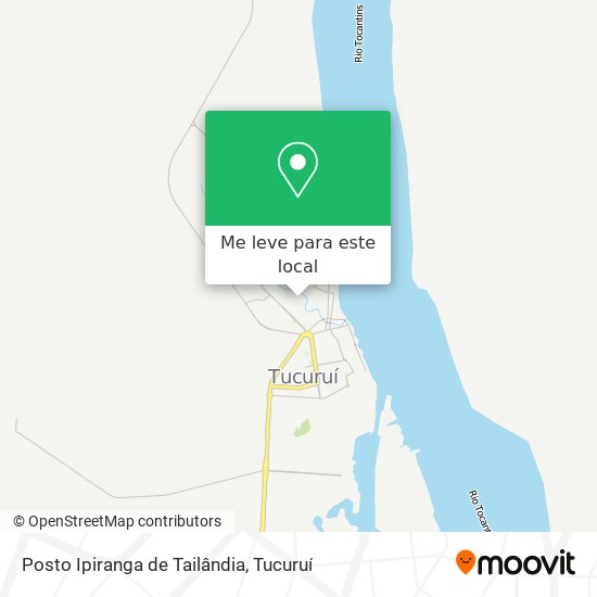 Posto Ipiranga de Tailândia mapa