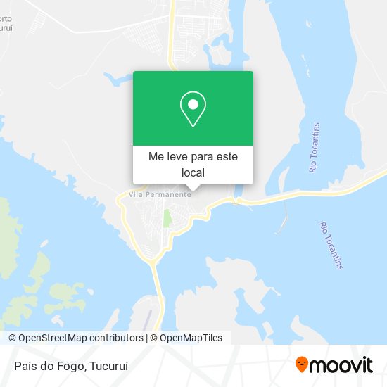 País do Fogo mapa