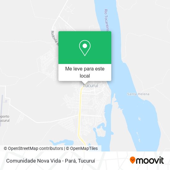 Comunidade Nova Vida - Pará mapa