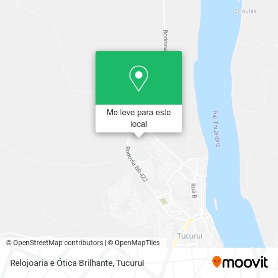 Relojoaria e Ótica Brilhante mapa