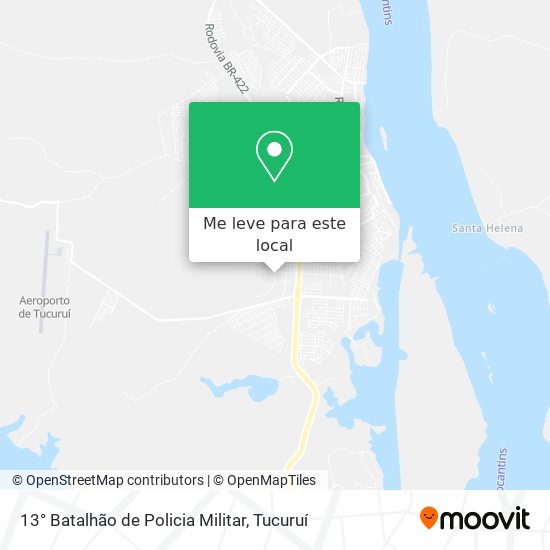 13° Batalhão de Policia Militar mapa