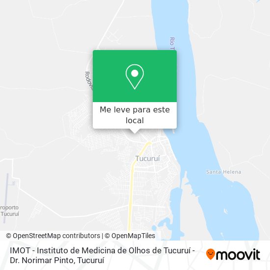 IMOT - Instituto de Medicina de Olhos de Tucuruí - Dr. Norimar Pinto mapa