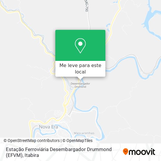 Estação Ferroviária Desembargador Drummond (EFVM) mapa