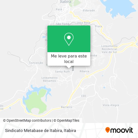 Sindicato Metabase de Itabira mapa