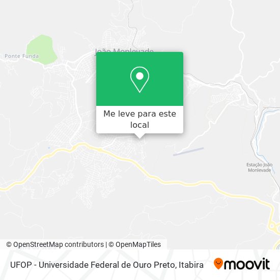 UFOP - Universidade Federal de Ouro Preto mapa