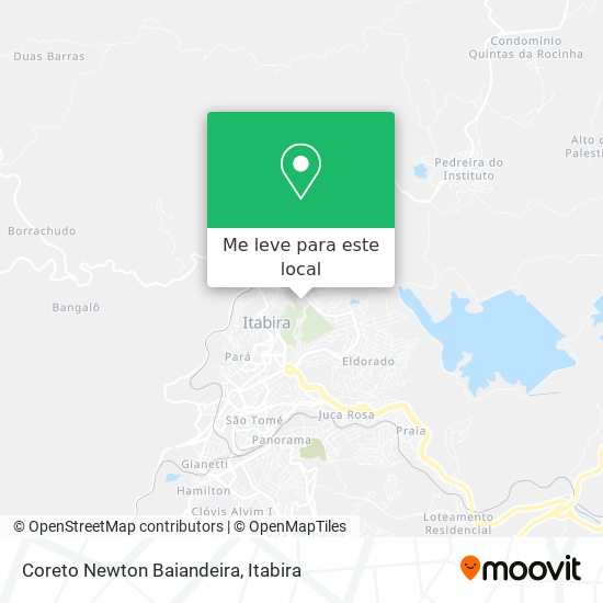 Coreto Newton Baiandeira mapa