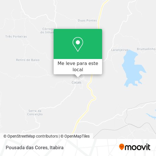 Pousada das Cores mapa