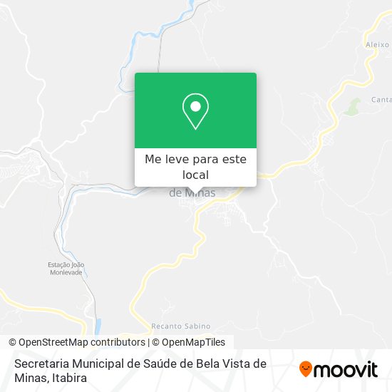Secretaria Municipal de Saúde de Bela Vista de Minas mapa