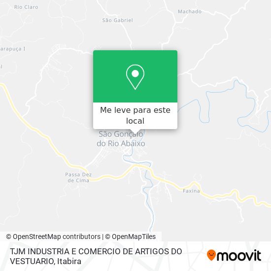 TJM INDUSTRIA E COMERCIO DE ARTIGOS DO VESTUARIO mapa