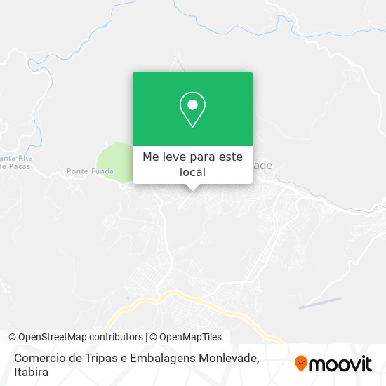 Comercio de Tripas e Embalagens Monlevade mapa