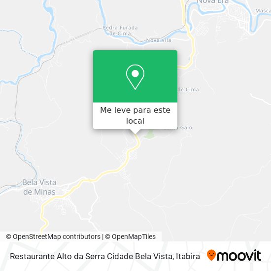 Restaurante Alto da Serra Cidade Bela Vista mapa