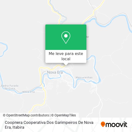 Coopnera Cooperativa Dos Garimpeiros De Nova Era mapa