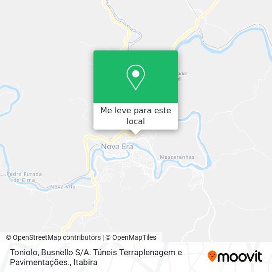 Toniolo, Busnello S / A. Túneis Terraplenagem e Pavimentações. mapa