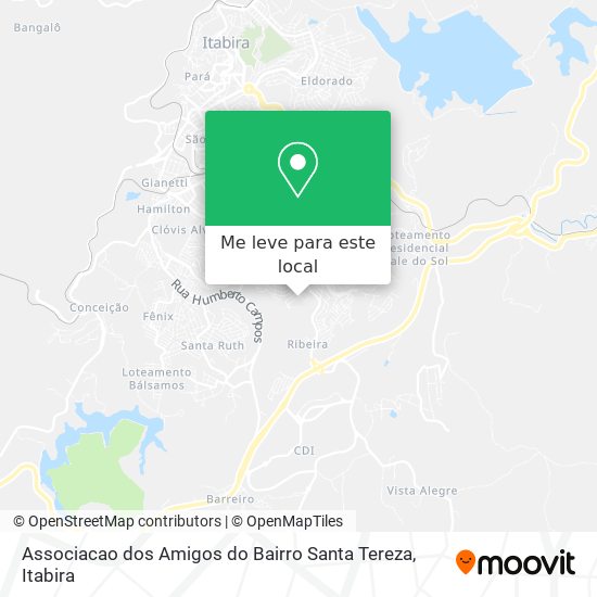 Associacao dos Amigos do Bairro Santa Tereza mapa