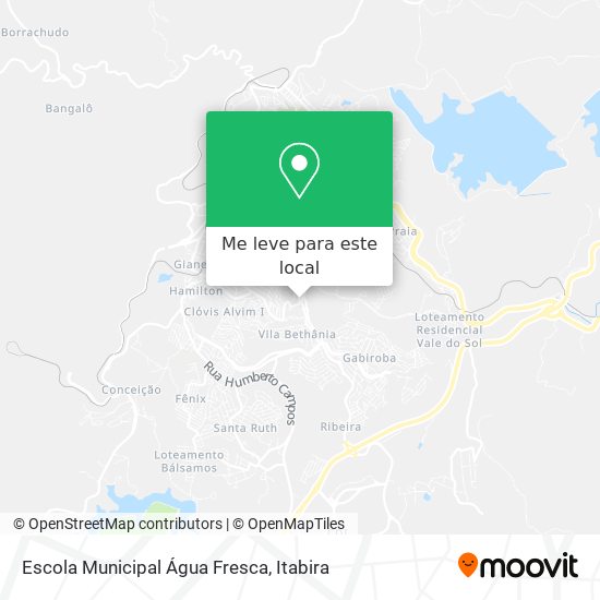 Escola Municipal Água Fresca mapa