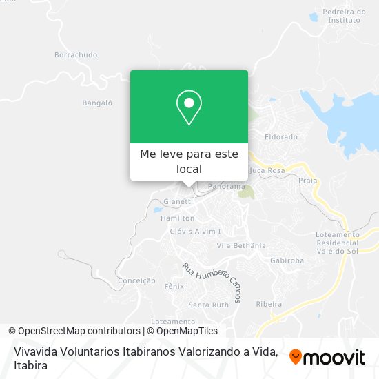 Vivavida Voluntarios Itabiranos Valorizando a Vida mapa