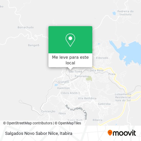 Salgados Novo Sabor Nilce mapa