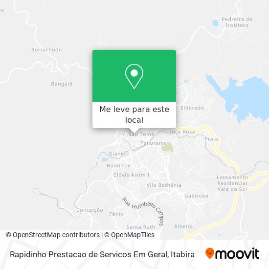 Rapidinho Prestacao de Servicos Em Geral mapa