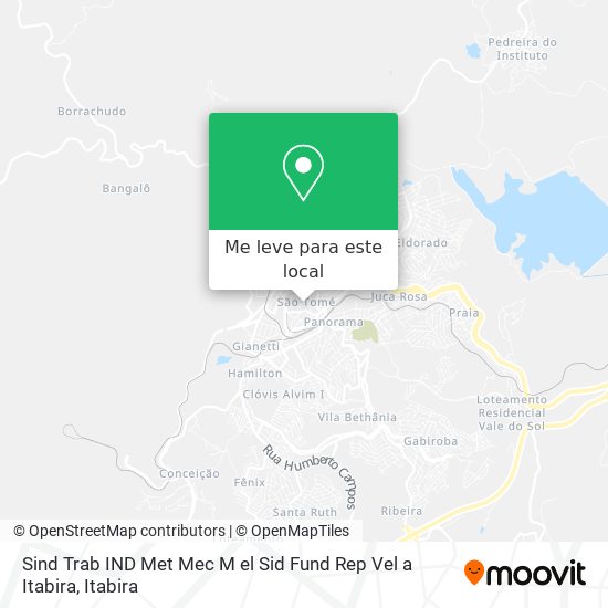 Sind Trab IND Met Mec M el Sid Fund Rep Vel a Itabira mapa