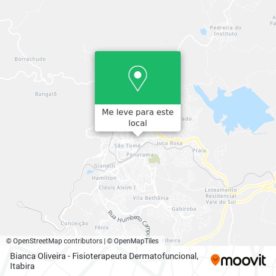 Bianca Oliveira - Fisioterapeuta Dermatofuncional mapa