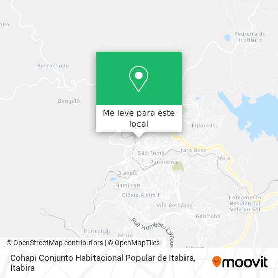 Cohapi Conjunto Habitacional Popular de Itabira mapa