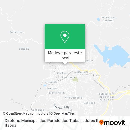 Diretorio Municipal dos Partido dos Trabalhadores It mapa