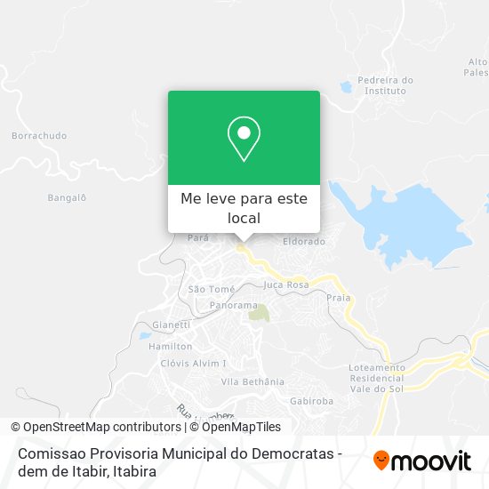 Comissao Provisoria Municipal do Democratas - dem de Itabir mapa