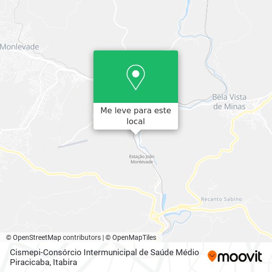 Cismepi-Consórcio Intermunicipal de Saúde Médio Piracicaba mapa