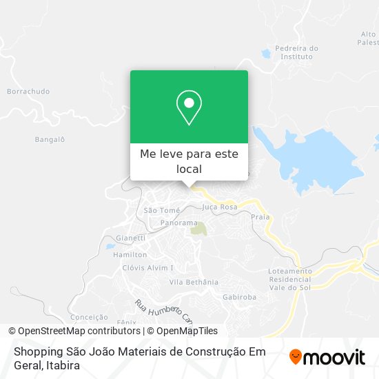 Shopping São João Materiais de Construção Em Geral mapa