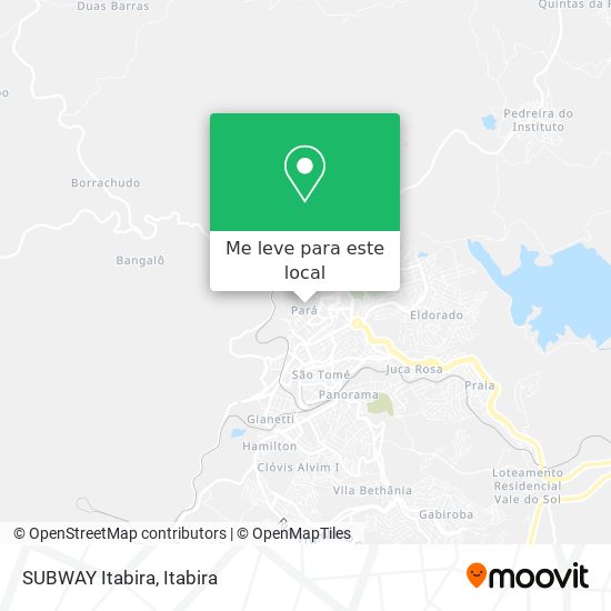 SUBWAY Itabira mapa