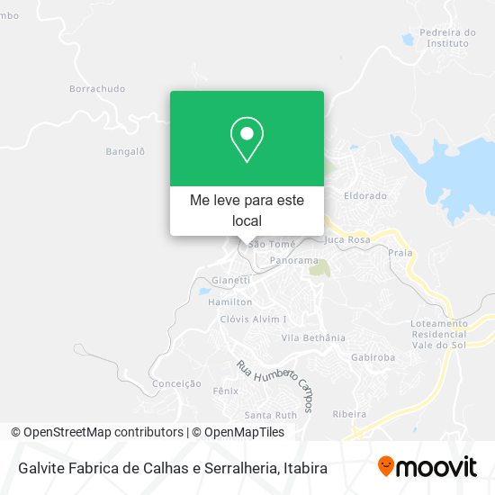 Galvite Fabrica de Calhas e Serralheria mapa